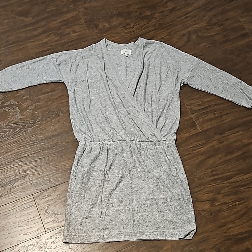 Gray Wrap Dress